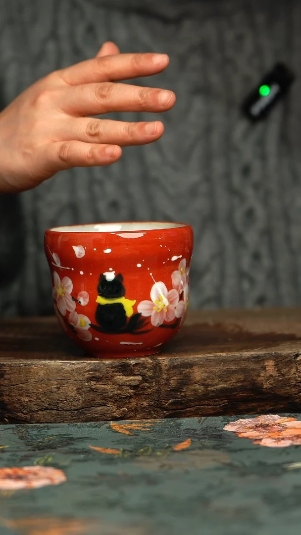 【闪购商品】杯釉下彩手工手绘同款陶器