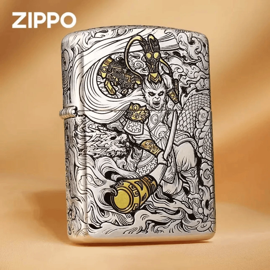 Zippo打火机正版/盔甲错金银【齐天大圣】男士礼物【达人专属】DYJ1