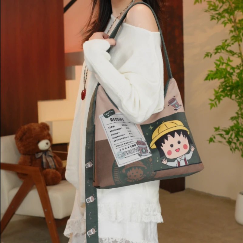 艺术家拉链单肩斜跨通勤风小丸子托特包
