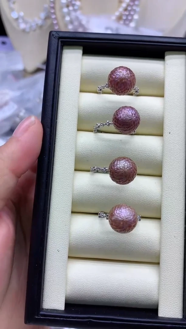 【闪购商品】淡水珍珠戒指银S925镶嵌多发其一