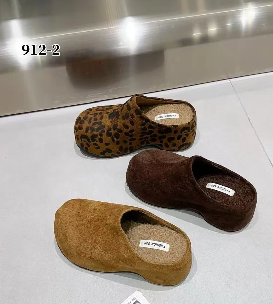 【华小姐】秋季新款时尚潮流圆头厚底包头拖鞋912-2