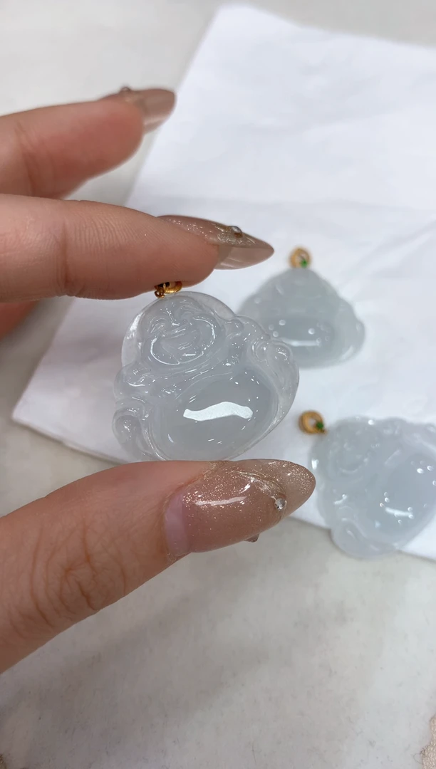 【闪购商品】翡翠吊坠(不含链)18K金镶嵌佛公多样性发货1件