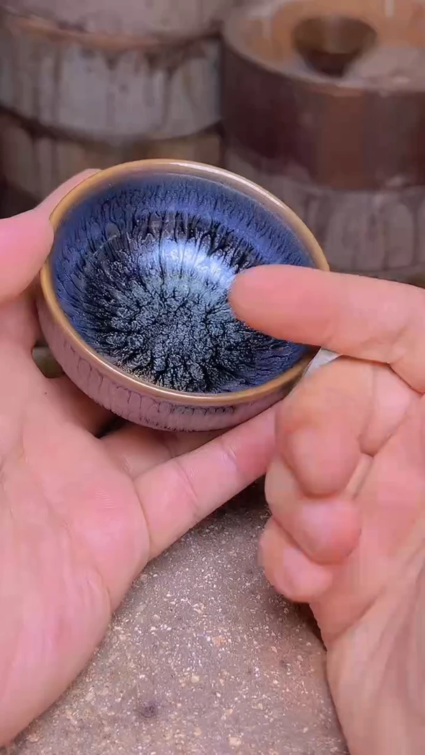 茶盏64蓝钻佶稀建盏主人杯 香炉