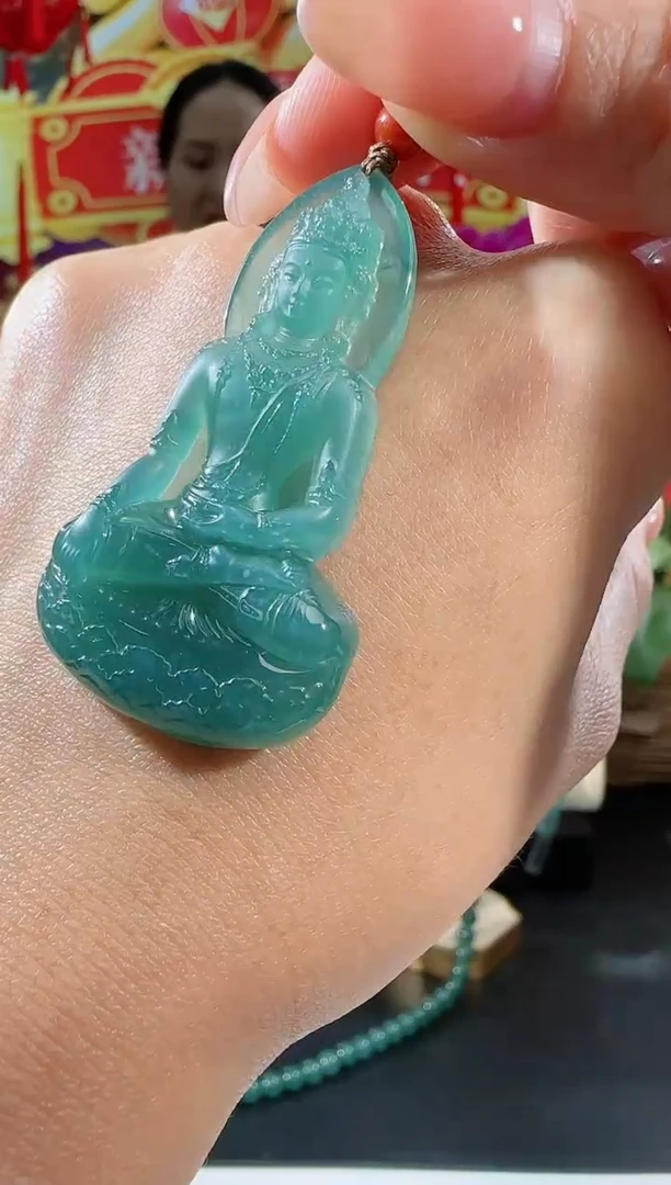 【闪购商品】翡翠吊坠(不含链)未镶嵌观音多样性发一