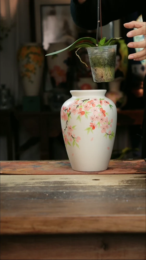 【闪购商品】瓷片景德镇纯手工釉下彩精品花瓶