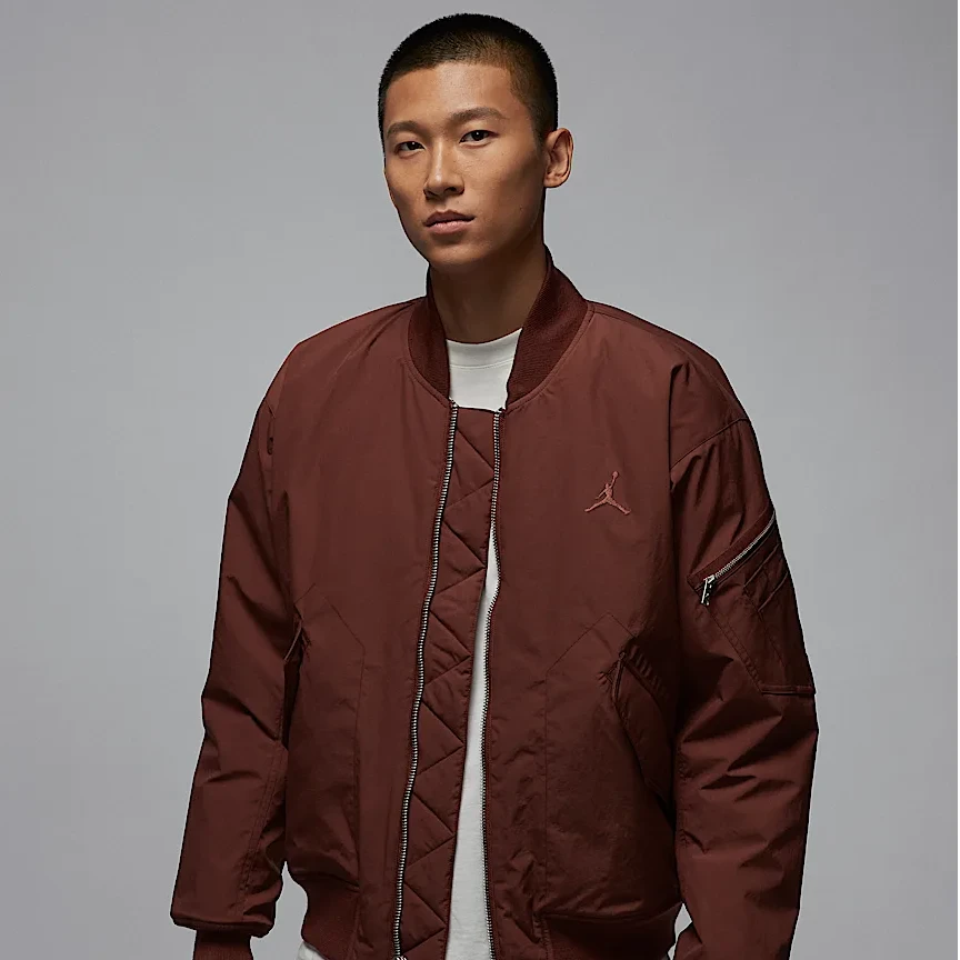 NIKE耐克AIRJORDAN正品男宽松小马棕休闲棉服HF9326-231欧若风