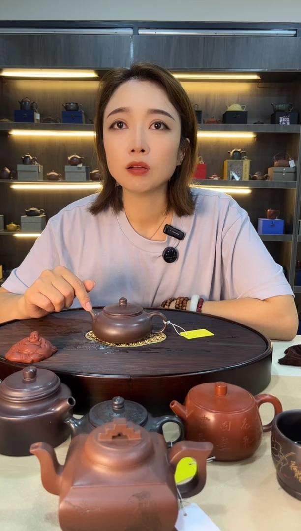 茶壶紫砂紫茄泥光器寒江