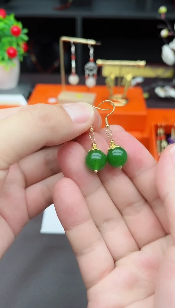 玛瑙/玉髓耳饰银S925镶嵌438000