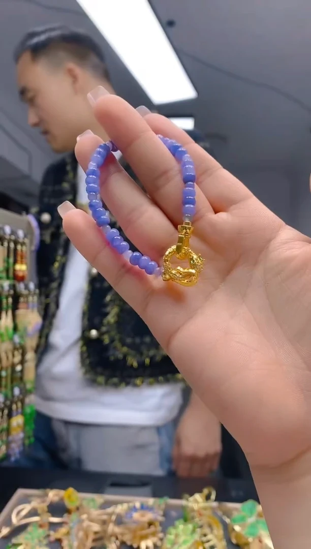【闪购商品】翡翠耳饰合金93翡翠手链