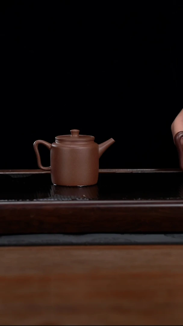 茶壶紫砂125cc黄龙山原矿百年老紫泥汲直8