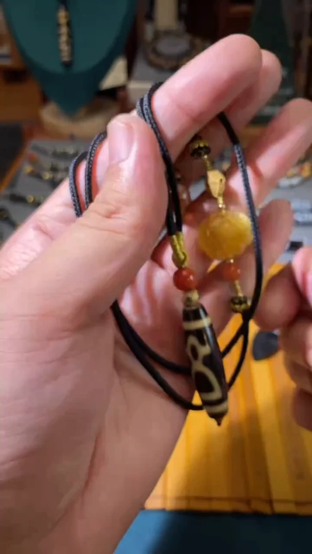 玛瑙/玉髓（覆膜）颈饰未镶嵌C09821多样性发一