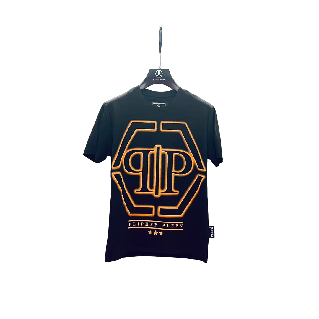 【PP定制】2025春夏新款高端男士六角双P修身显瘦弹力打底T恤1667