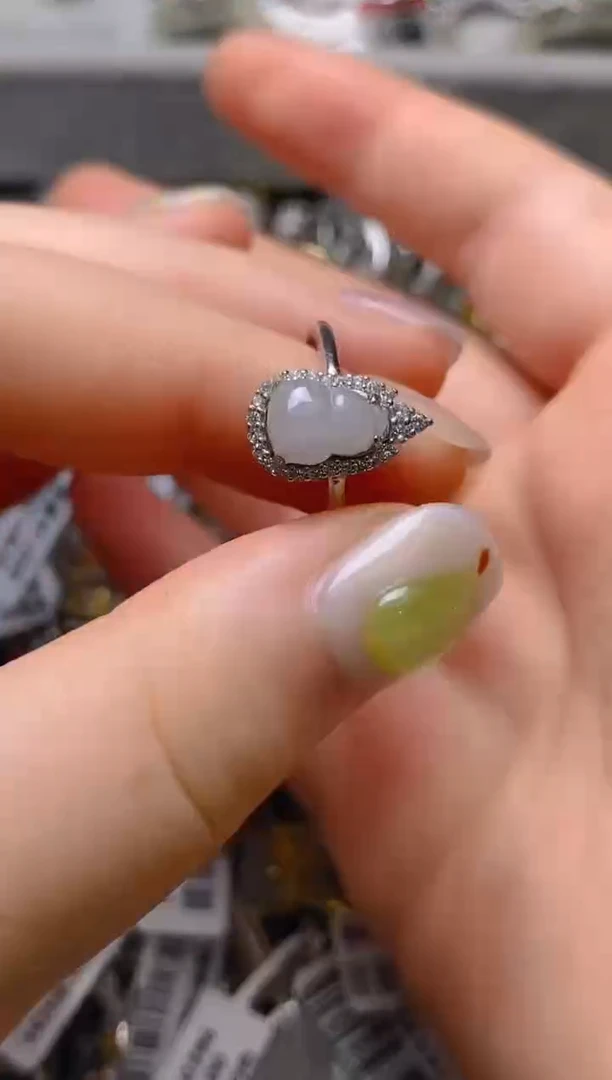 银S925镶嵌戒指翡翠百内无证书1