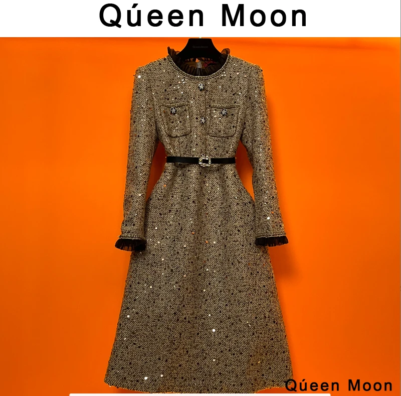 编码A30【QúeenMoon】经典轻奢百搭小香风连衣裙外套女 (定制女装)