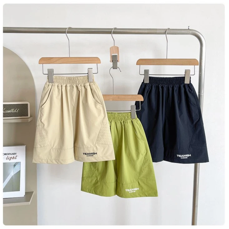 子航同款 夏季新款儿童韩版百搭透气网眼短裤xk7022