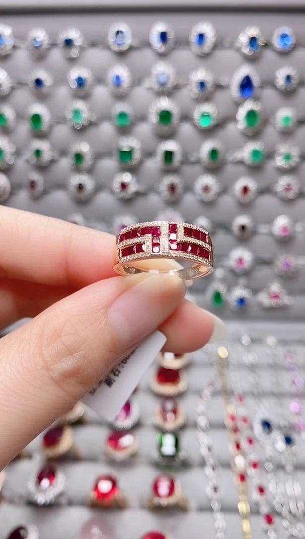 【闪购商品】红宝石18K金戒指18K金镶嵌.