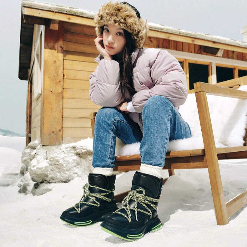 COZYSTEPS雪地靴真羊皮毛 澳洲美利奴羊毛 加厚潮流女8123男8124