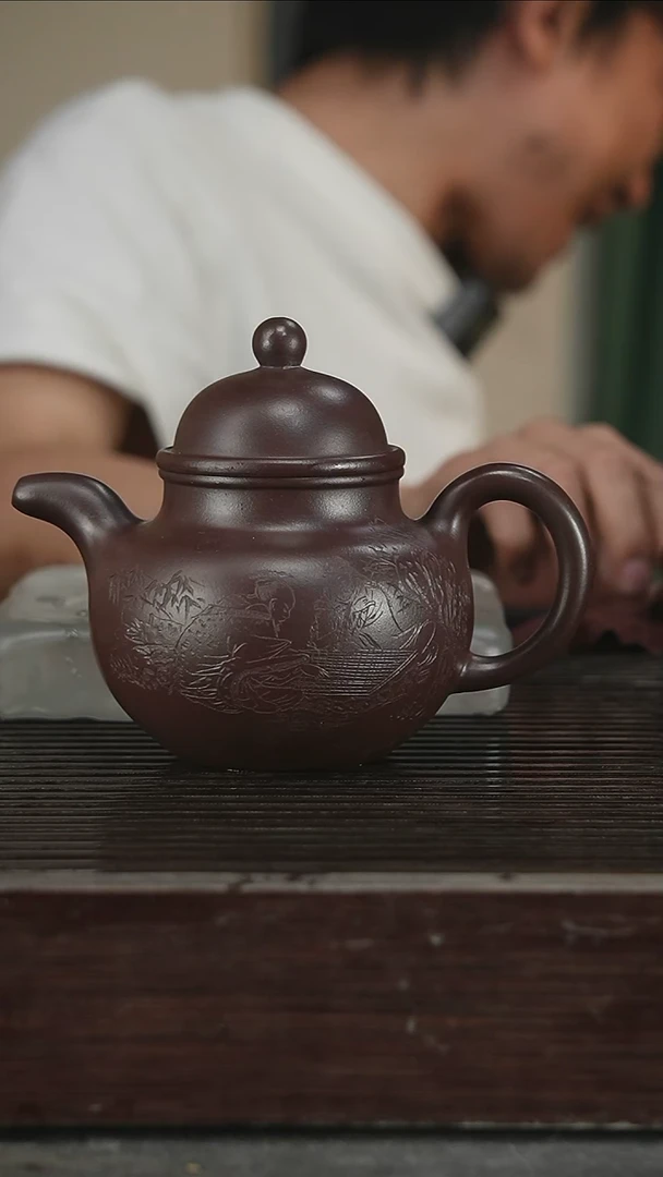 茶壶紫砂带证400CC139号