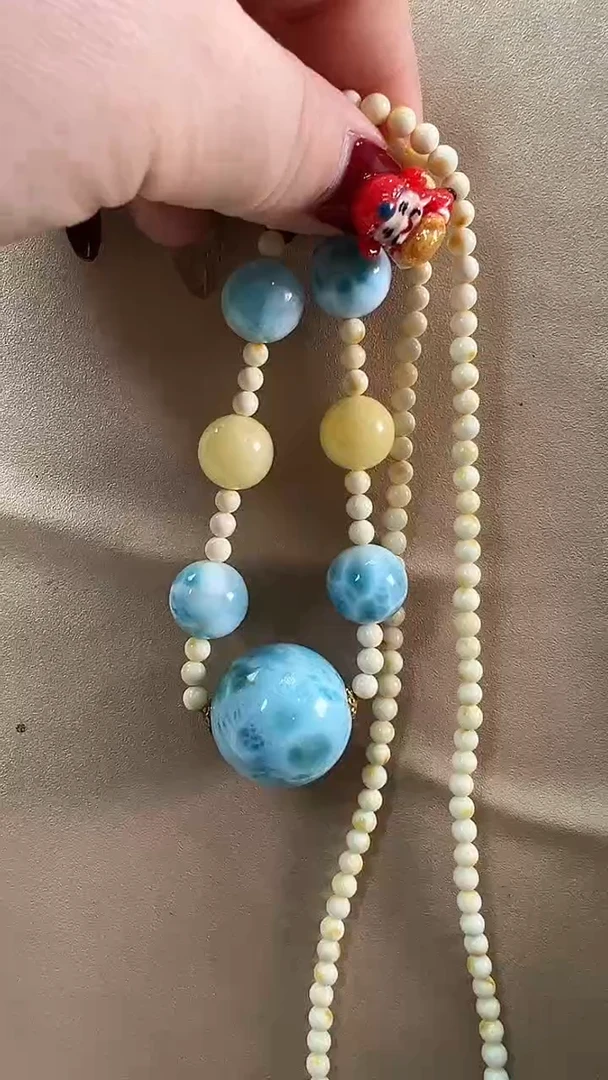 【闪购商品】针钠钙石（海纹石）颈饰未镶嵌项链