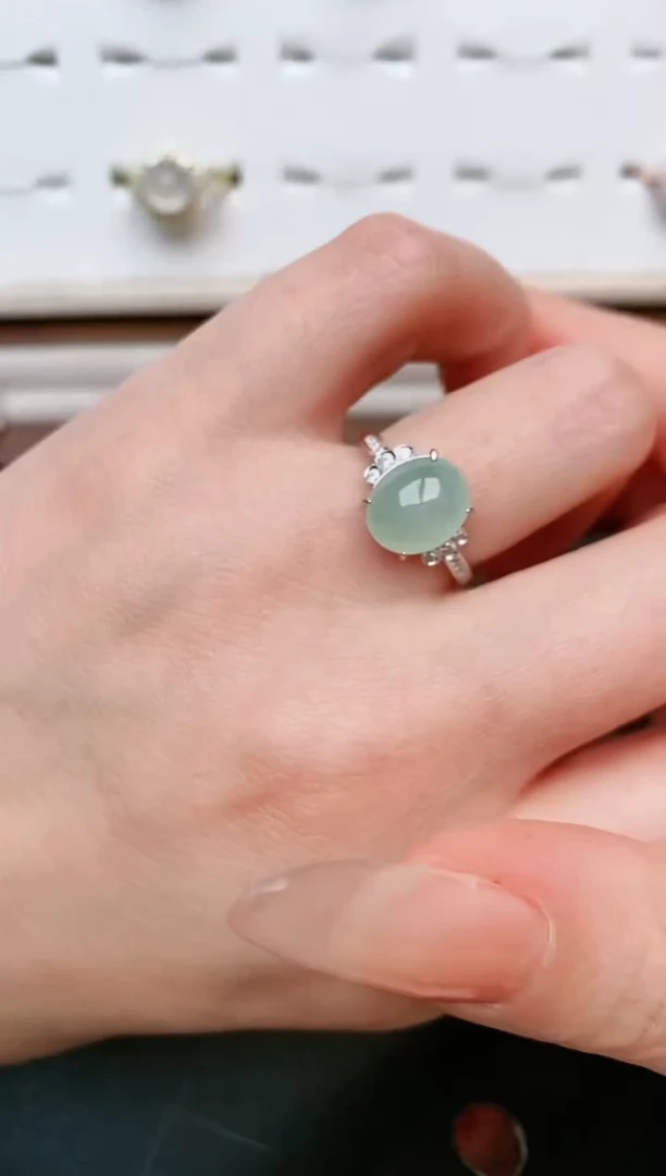 【闪购商品】翡翠戒指银S925镶嵌....