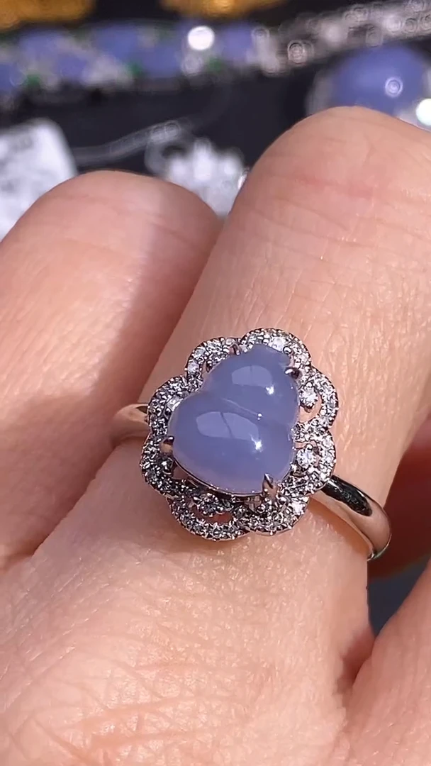 【闪购商品】翡翠戒指18K金镶嵌戒指