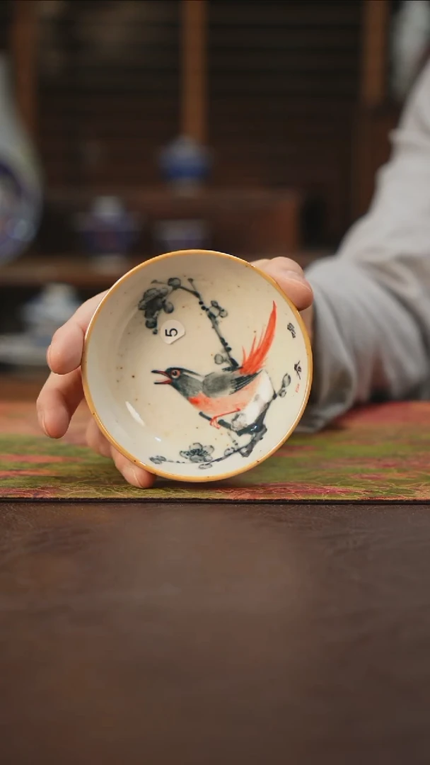 杯景德镇陶瓷杯碗柴烧多人