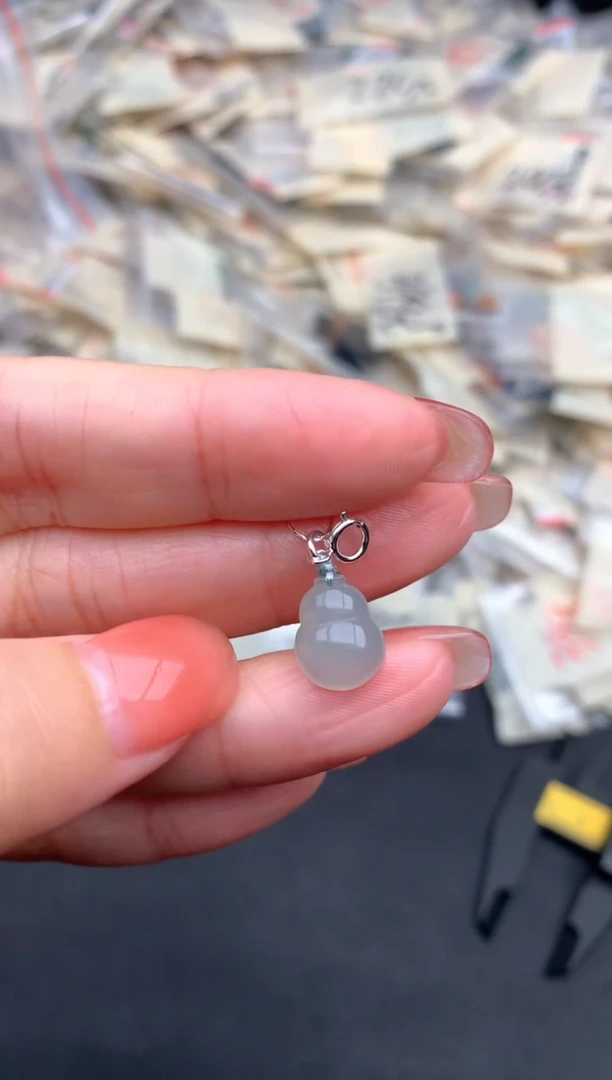 翡翠挂件银S925镶嵌一