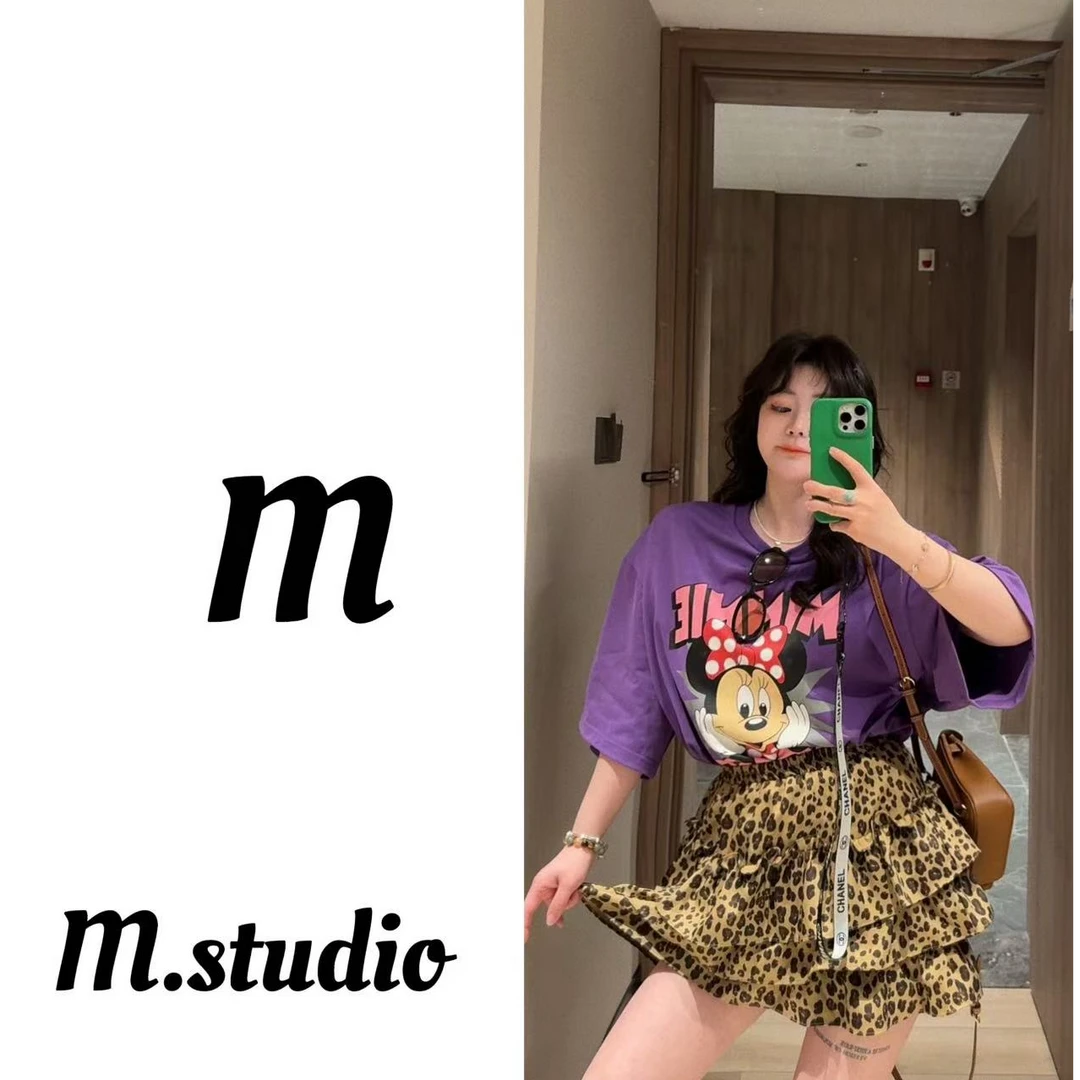 M家【浓郁紫~品控款】韩希博主T恤