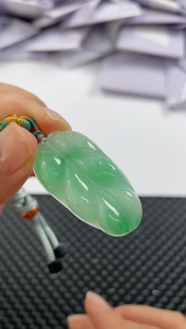 颈饰未镶嵌翡翠基地发货H 0499 叶子