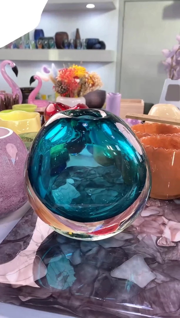 【闪购商品】琉璃慕忆家花瓶微瑕