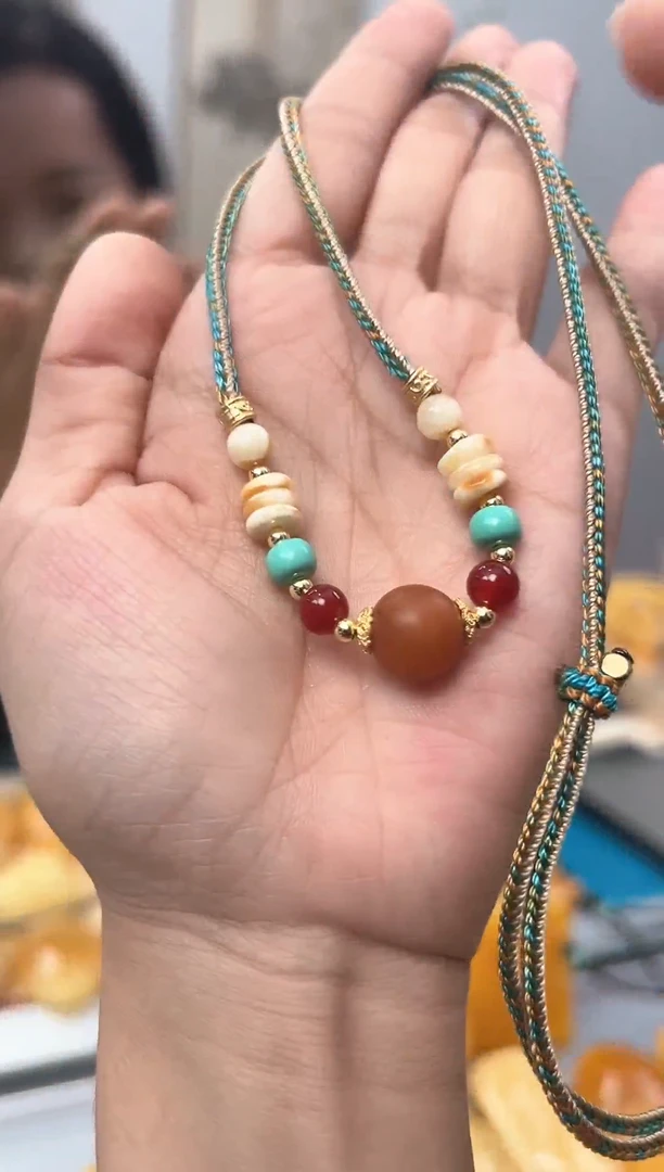 【闪购商品】琥珀裸石未镶嵌天然琥珀蜜蜡锁骨链多样性发一