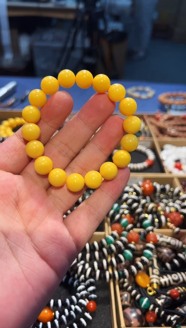 手串蜜蜡未镶嵌11+鸡油黄