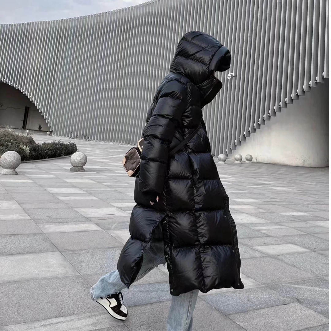 极寒鸭绒绒服长款八格连帽长款加厚保暖百搭8866
