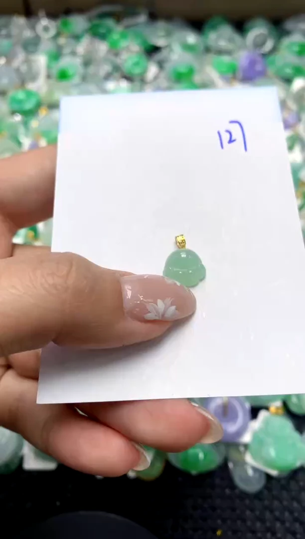【闪购商品】翡翠颈饰18K金镶嵌1111111111111111111