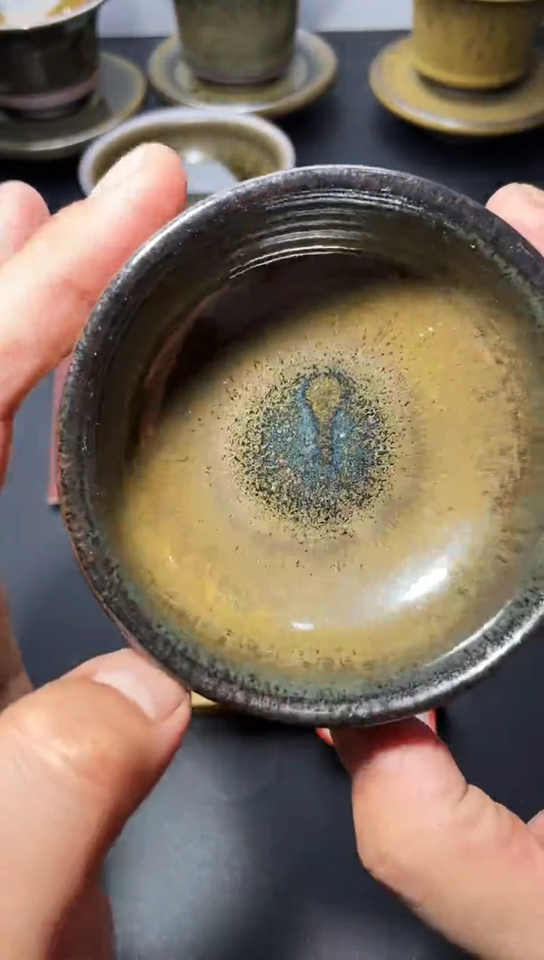 茶盏10（微瑕）叶紫建盏