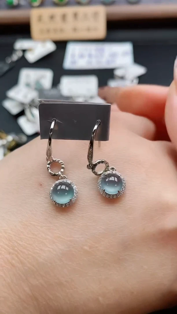 银S925镶嵌戒指翡翠1