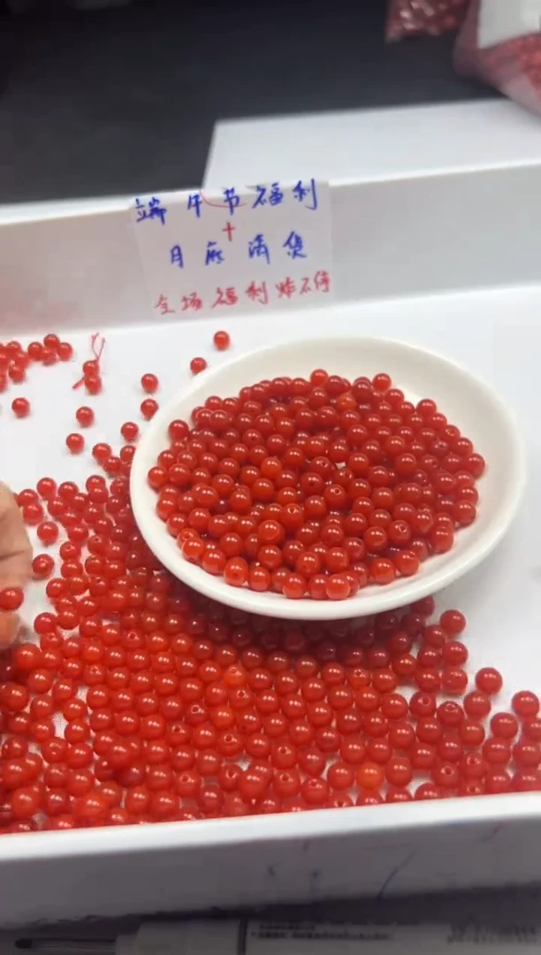 南红玛瑙未镶嵌颈饰w1548满肉南红6mm*50颗