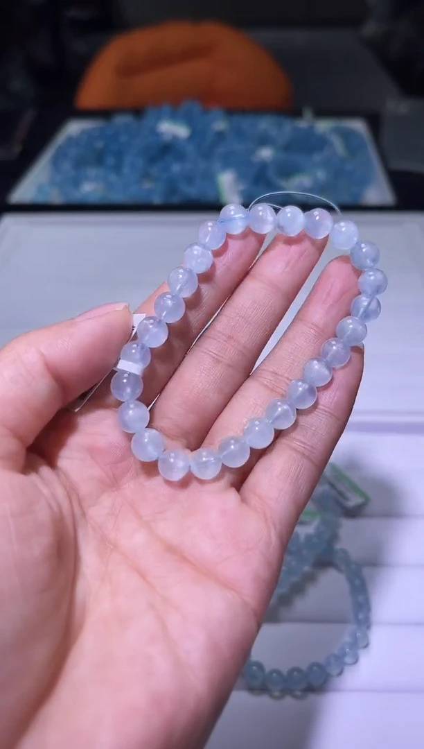 1海蓝宝石（处理）J060-7mm海蓝宝单圈-多样性发其一