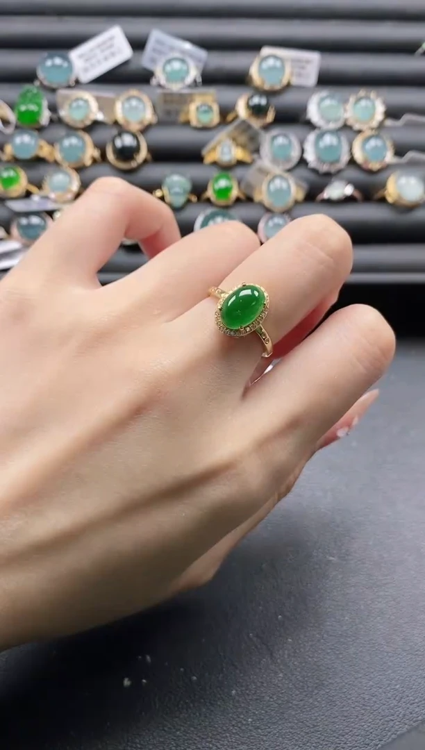 【闪购商品】翡翠戒指银S925镶嵌11111