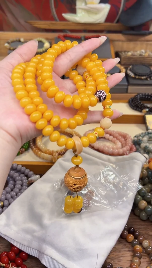 【闪购商品】菩提根/象牙果手串黄菩提香囊108颗+3香