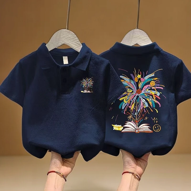 童装男童短袖T恤儿童polo衫上衣2025新款男孩小童夏季翻领半袖潮
