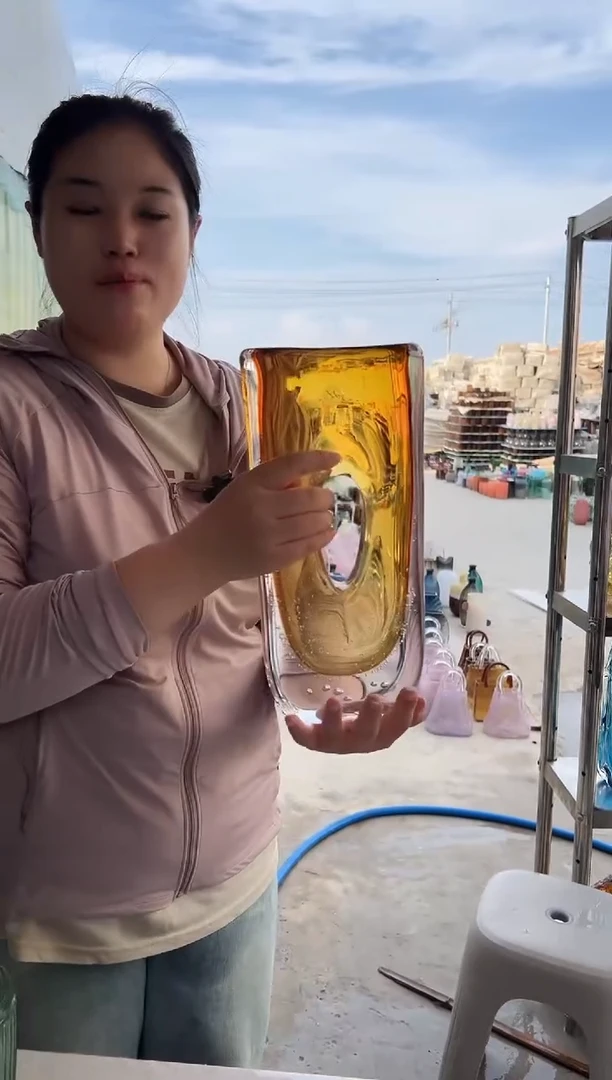 插花现代客厅摆件玻璃花瓶
