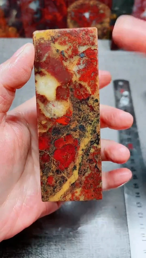 玉桂林鸡血玉素章--36