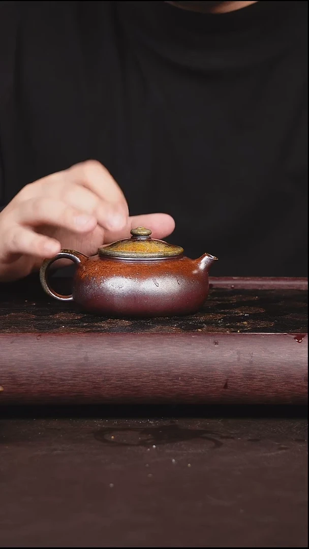 茶壶紫砂柴烧 寒江