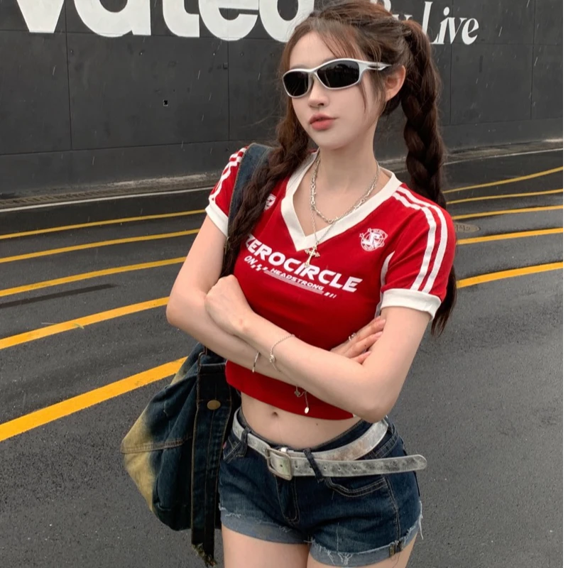 【以直播间款式为准】时尚纯欲显瘦夏天气质心动女装辣妹短款韩版