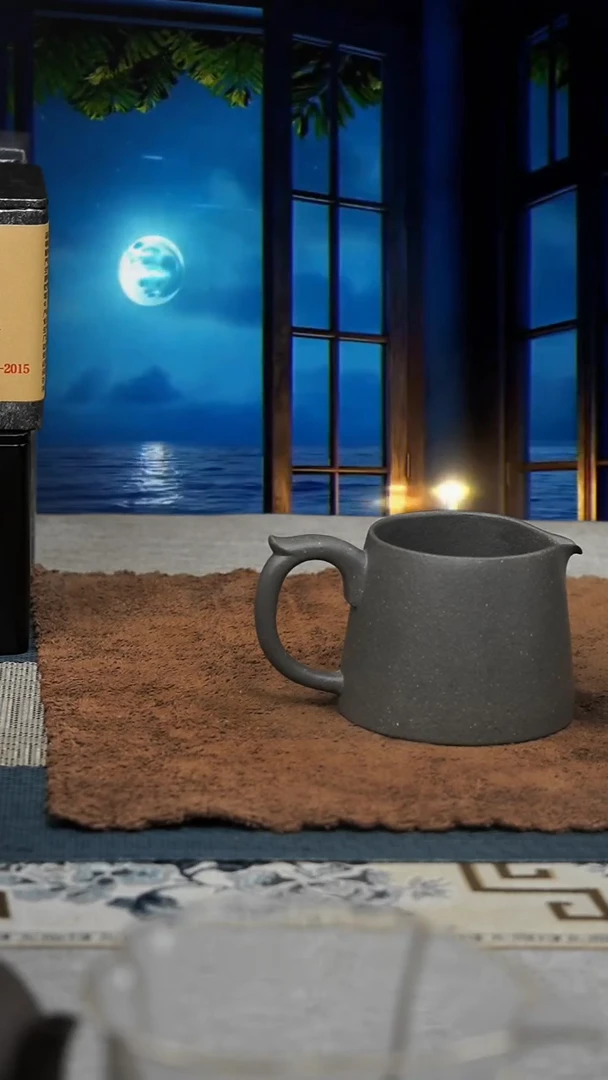 茶杯紫砂天青公道杯微瑕刻字
