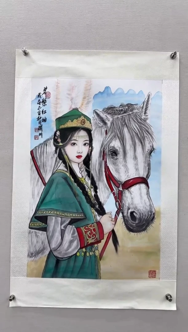 国画贺润川-国画人物2.7平尺