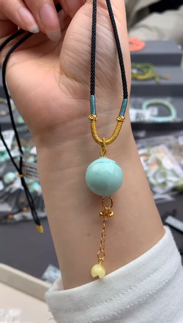 未镶嵌绿松石锁骨链茜.E103