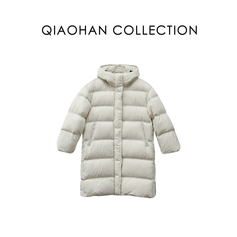 【俏韩—冰雪城堡】设计师白鸭绒连帽加厚面包连帽保暖羽绒服