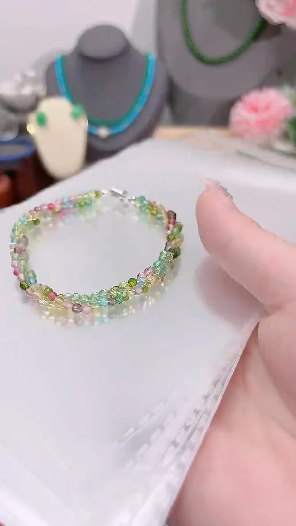 合金手链尖晶石彩麻花19.9